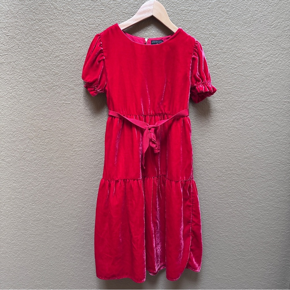 Crew Cuts Party Dress Red Velour